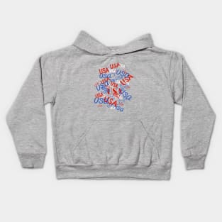 USA 3 color Kids Hoodie